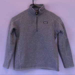 Patagonia Purple Knitted Fleece Pullover Sweater